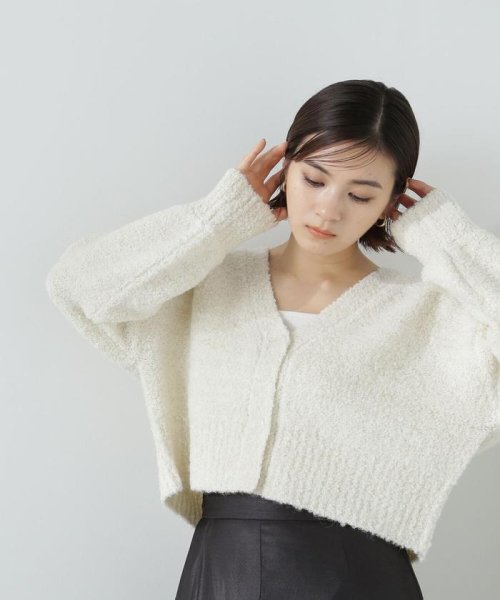 NATURAL BEAUTY BASIC(ナチュラルビューティーベーシック)/ラメブークレカーディガン　24SS/オフ1