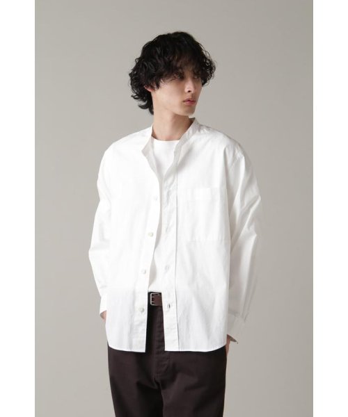 MHL.(エムエイチエル)/GARMENT DYE COTTON POPLIN/WHITE