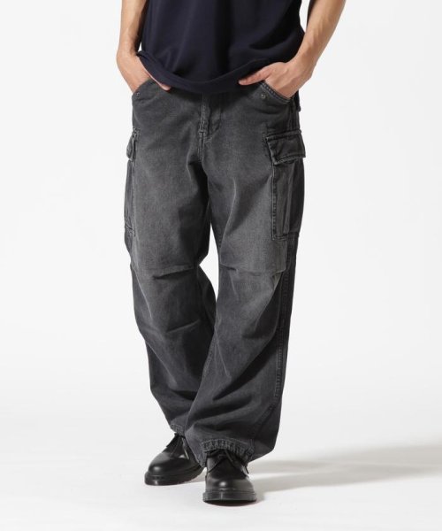 AVIREX(AVIREX)/《WEB&DEPOT限定》M－65 FATIGUE DENIM PANTS / M－65 ファティーグ デニム パンツ / AVIREX /ブラック