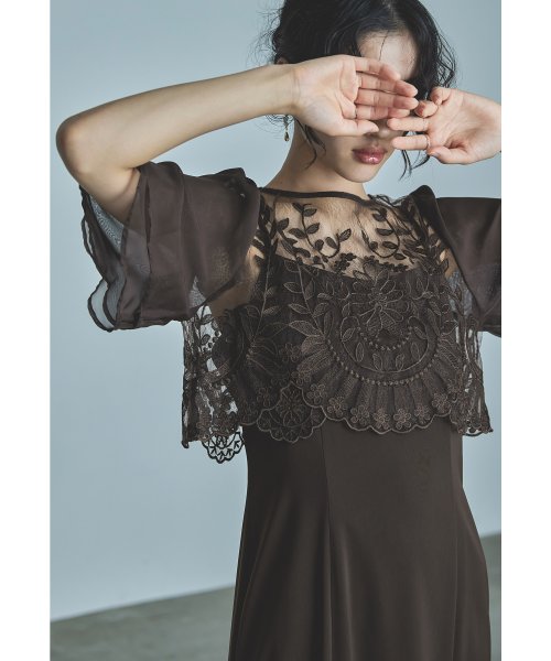 niana ニアナ パーティードレス 結婚式 ワンピース 刺繍レース ブラウス ボレロ キャミワンピース レイヤード セット 2way お呼ばれ パーティー 二 5cm ニアナ お呼ばれ パーティー 37cm 46cm 49cm 21cm 22cm 23cm