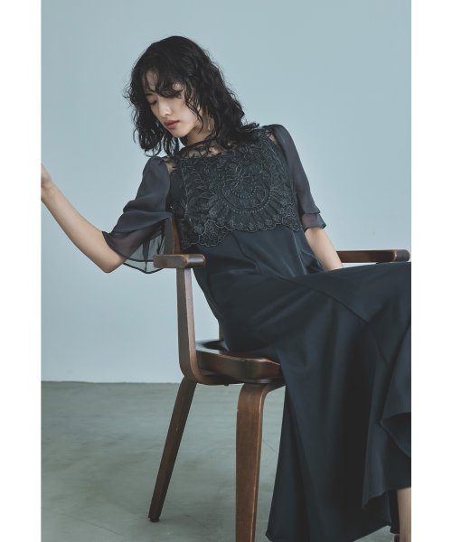 niana ニアナ パーティードレス 結婚式 ワンピース 刺繍レース ブラウス ボレロ キャミワンピース レイヤード セット 2way お呼ばれ パーティー 二 5cm ニアナ お呼ばれ パーティー 37cm 46cm 49cm 21cm 22cm 23cm