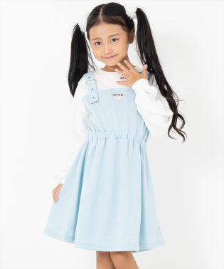 ANAP KIDS/レイヤード風 クリアワッペン 裏毛 スウェット ワンピース/505797425