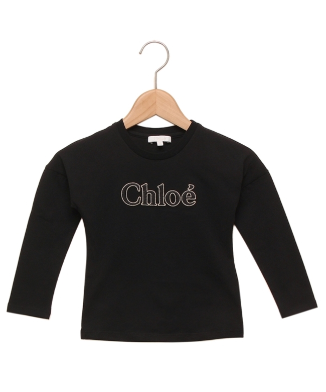 セール】クロエ Tシャツ カットソー ロゴ ブラック ガールズ CHLOE ...