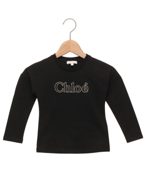 Chloe(クロエ)/クロエ Tシャツ カットソー ロゴ ブラック ガールズ CHLOE C15E32 09B/その他系1