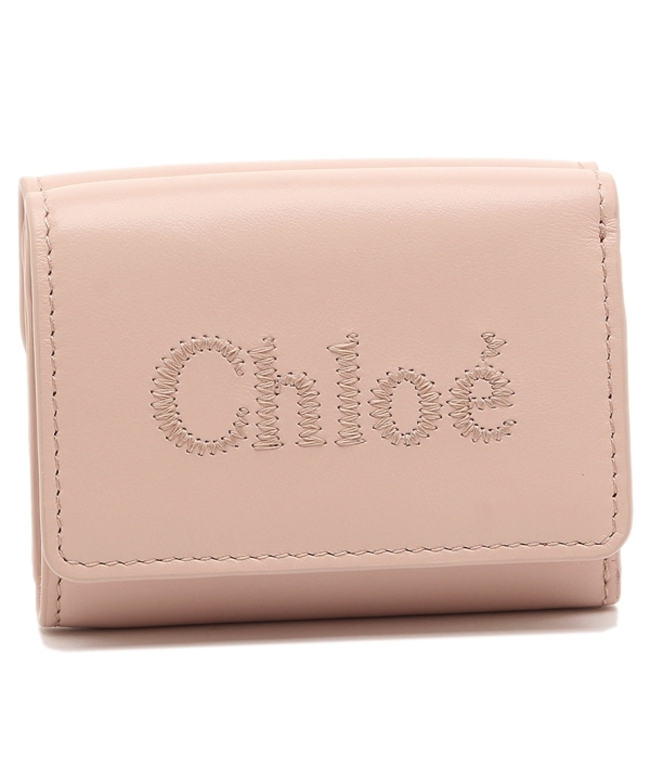 Chloe クロエ　三つ折り財布　ピンク