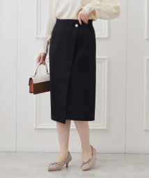 Couture Brooch(クチュールブローチ)/メルジャージラップ風スカート/ネイビー（094）