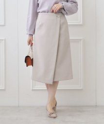 Couture Brooch(クチュールブローチ)/メルジャージラップ風スカート/ライトグレー（011）