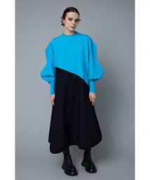 HeRIN.CYE(ヘリンドットサイ)/Asymmetry hem knit dress/BLU