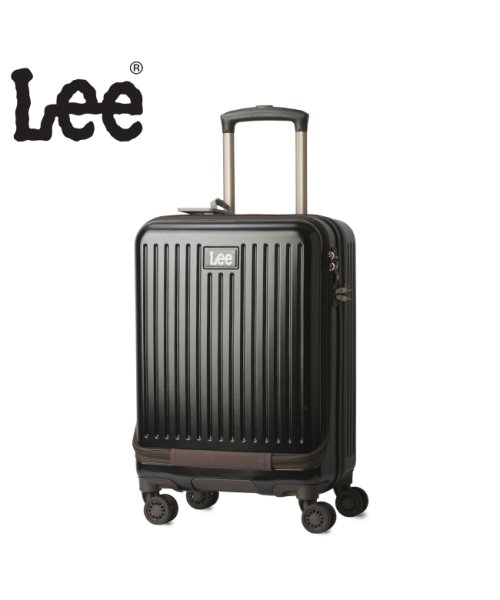 Lee(Lee)/Lee リー ジャーニー スーツケース 37L 機内持ち込み フロントオープン ファスナー 軽量 Journey 320－9020/ブラック