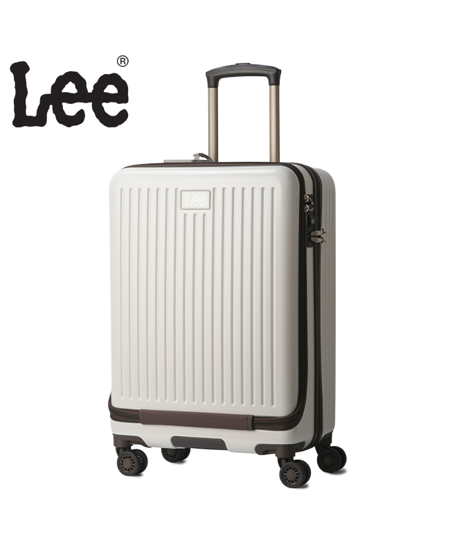 ポリエステル合成皮革新品送料無料 Lee リー スーツケース 53L ホワイト 320-9021