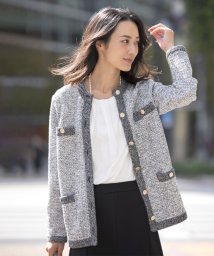 J.PRESS LADIES（LARGE SIZE）/【WEB限定カラーあり・洗える】TWEED ニット カーディガン/505750705