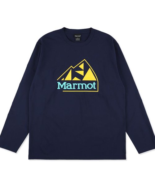  Marmot(マーモット)/クラシックロゴロングティー/ネイビー