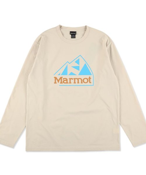  Marmot(マーモット)/クラシックロゴロングティー/ライトベージュ