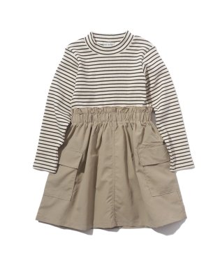 SHOO・LA・RUE(Kids) /【110－140cm】ボーダー×カーゴ ドッキングワンピース/505798602