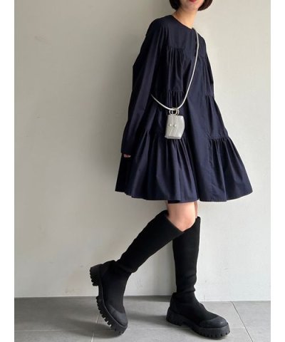 【emmi atelier】ecoニットロングブーツ