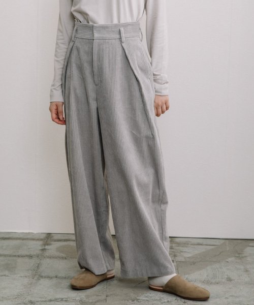 【Liyoca】太コールタックパンツ －手洗い可－ H165 B78 W58 Liyoca 5cm U1687884792(12870円)