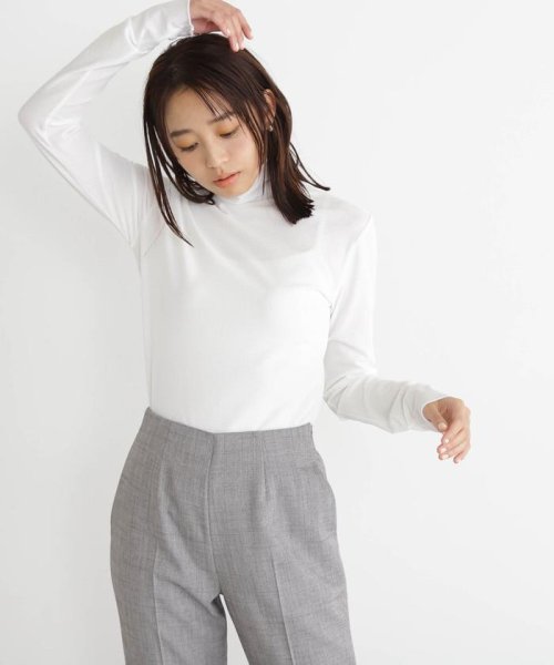 NATURAL BEAUTY BASIC(ナチュラルビューティーベーシック)/シアーテレコカットソー　24SS/ホワイト