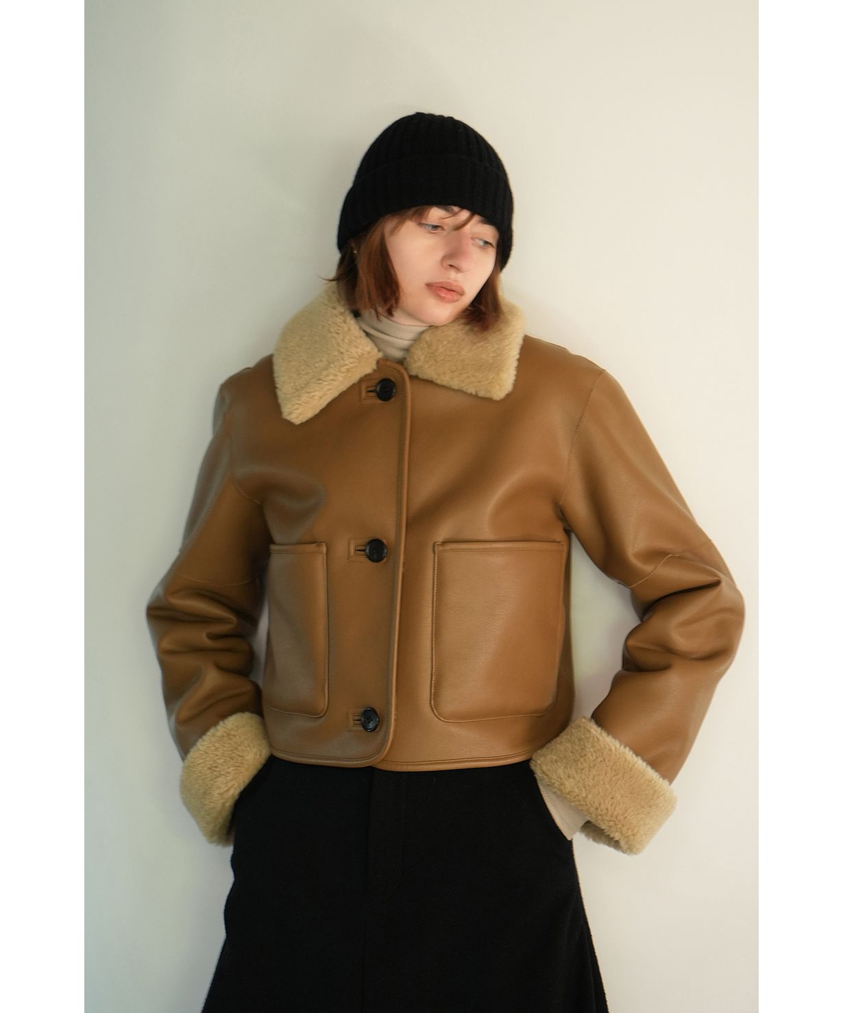 VEGAN LEATHER BOA SHORT JACKET(505796405) | クラネ(CLANE) - MAGASEEK VEGAN LEATHER BOA SHORT JACKET(505796405) | クラネ(CLANE) - MAGASEEK