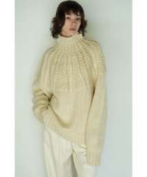 CLANE(クラネ)/CHUNKY CABLE HAND KNIT TOPS/IVORY