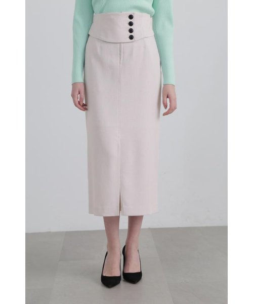 ◆ウエストボタンタイトスカート 