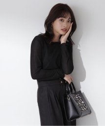 PROPORTION BODY DRESSING(プロポーション　ボディドレッシング)/クルーネックシアーカットソー/ブラック