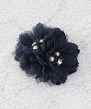 Couture Brooch/フェイクパール付ビジュー付フラワーコサージュ/505799741