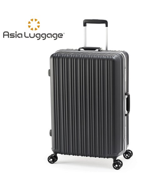 ASIA LUGGAGE(アジアラゲージ)/アジアラゲージ マジカルイス スーツケース Mサイズ 64L 軽量 中型 フレームタイプ ALI－5088－24 キャリーケース キャリーバッグ/ブラック