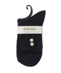 DollKiss(ESPERANZA／DollKiss)/バックパール調付ソックス　靴下/ブラック（019）