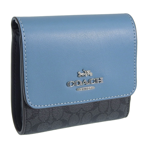 セール】COACH コーチ SMALL TRIFOLD WALLET シグネチャー 三つ折り