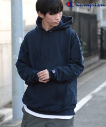 CHAMPION(チャンピオン)/【Champion / チャンピオン】トップス フーディー スウェット パーカー 長袖 ワンポイント カンガルーポケット プルオーバー 無地 S700/ネイビー