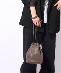 ENSEMBLE(アンサンブル)/【blancle/ ブランクレ】S.LEATHER QUILTED DRAWSTRING BAG limited/グレー