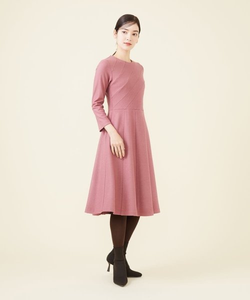 Sybilla(シビラ)/ルミナリースムースデザインドレス/ピンク