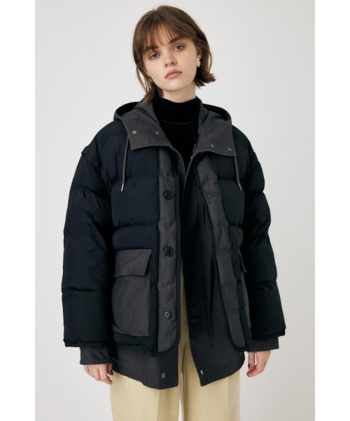 moussy(マウジー)/MILITARY LAYERED PUFFER ジャケット/BLK