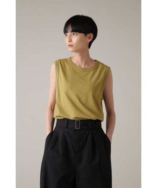 MHL.(エムエイチエル)/GARMENT DYE BASIC JERSEY/YELLOW