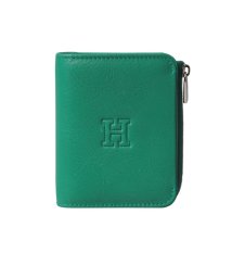 HIROFU(HIROFU)/【プラティカ】二つ折り財布 レザー コンパクト ウォレット 本革/オアシスグリーン（424）