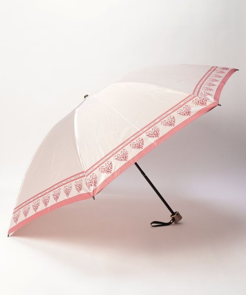 LANVIN en Bleu(umbrella)(ランバンオンブルー（傘）)/折りたたみ傘　プリントハート/ベージュ