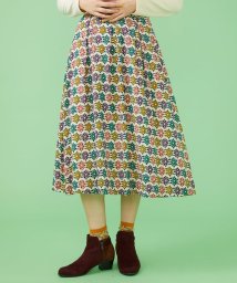 Jocomomola(ホコモモラ)/Milka フラワープリントスカート/アイボリー