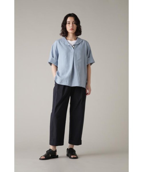 MARGARET HOWELL(マーガレット・ハウエル)/MATT COTTON SILK POPLIN/DARKNAVY1