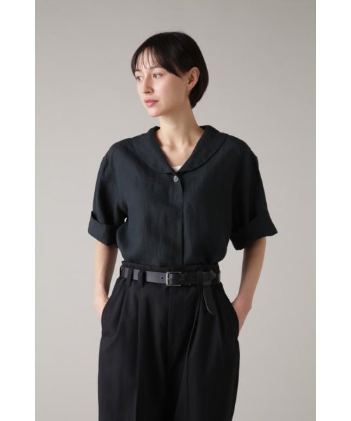 MARGARET HOWELL(マーガレット・ハウエル)/SHIRTING LINEN/DARKGREEN3