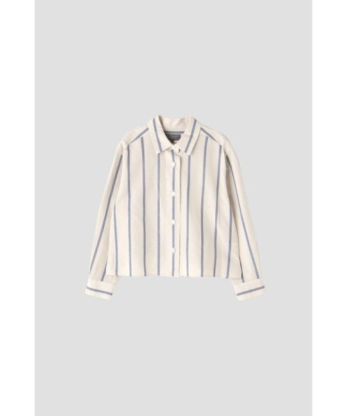 MARGARET HOWELL(マーガレット・ハウエル)/BOLD STRIPE COTTON LINEN/WHITE/BLUE3