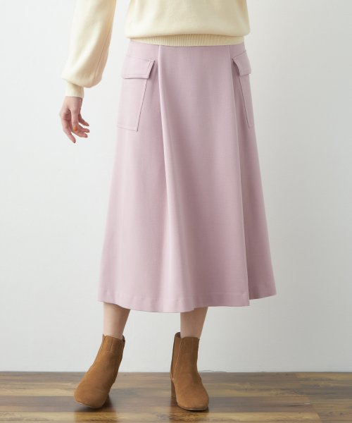 Petit Honfleur(プチ　オンフルール)/サイドポケットスカート/ピンク