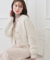 Couture Brooch(クチュールブローチ)/【一枚着でも、羽織でもOK】ウール混起毛カーディガン/オフホワイト（003）