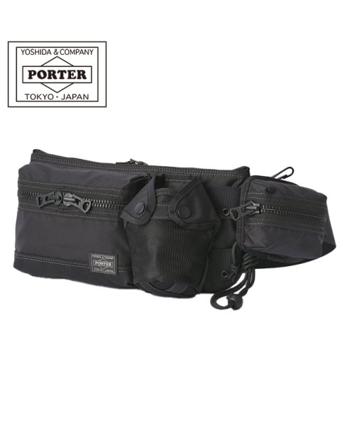 PORTER(ポーター)/ポーター オール ウエストバッグ 502－05961 PORTER ALL WAIST BAG with POUCHES 吉田カバン ワンショルダーバッグ/ブラック