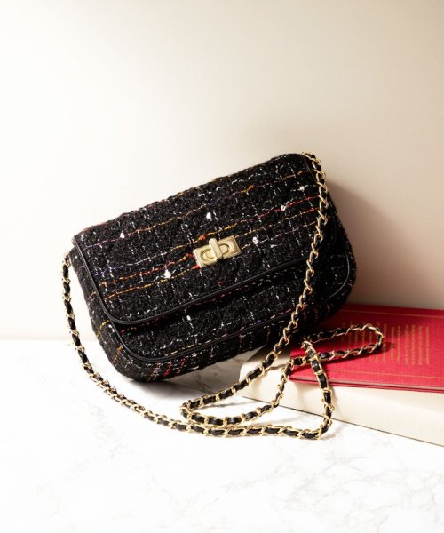 GIOLICAツイード チェーンショルダーバッグ 品番 BO3DSA0207