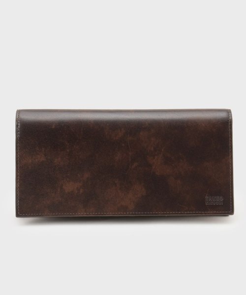 マーブルレザー 2つ折り長財布 