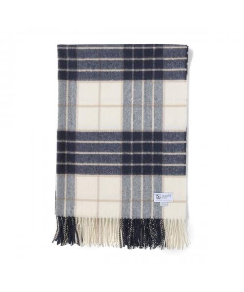 ◆ジョンストンズ カシミヤ 大判 ストール wa56 チェック柄 カシミヤ 大判 ストール