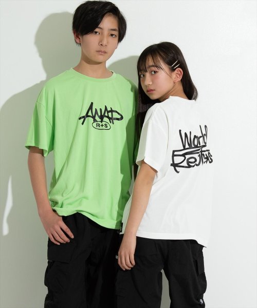 ANAP　GiRL(アナップガール)/R+SストリートロゴビッグTシャツ/グリーン