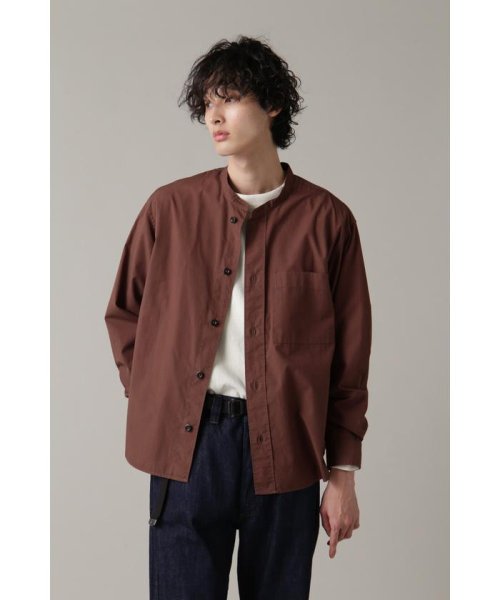 MHL.(エムエイチエル)/GARMENT DYE COTTON POPLIN/RUST3