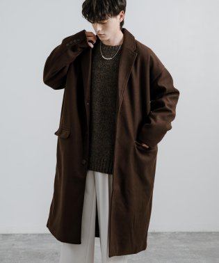 Rocky Monroe/チェスターコート ロングコート メンズ レディース アウター ウールライク オーバーサイズ ビッグシルエット 無地 カジュアル きれいめ シンプル 13249/505805856