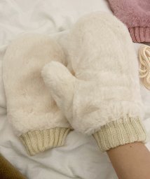 TeddyShop(テディショップ)/レディース 裏起毛ミトン手袋/アイボリー